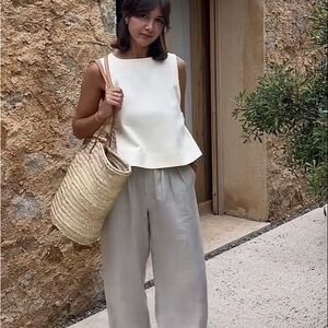 White High-Neck Blouse